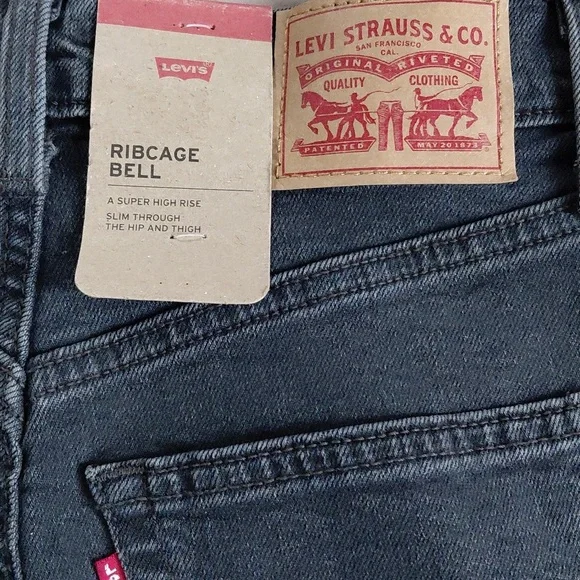 Levi's Ribcage Bell Cut And Dry No Dest Sz 27 Nwt - Picture 7 of 14